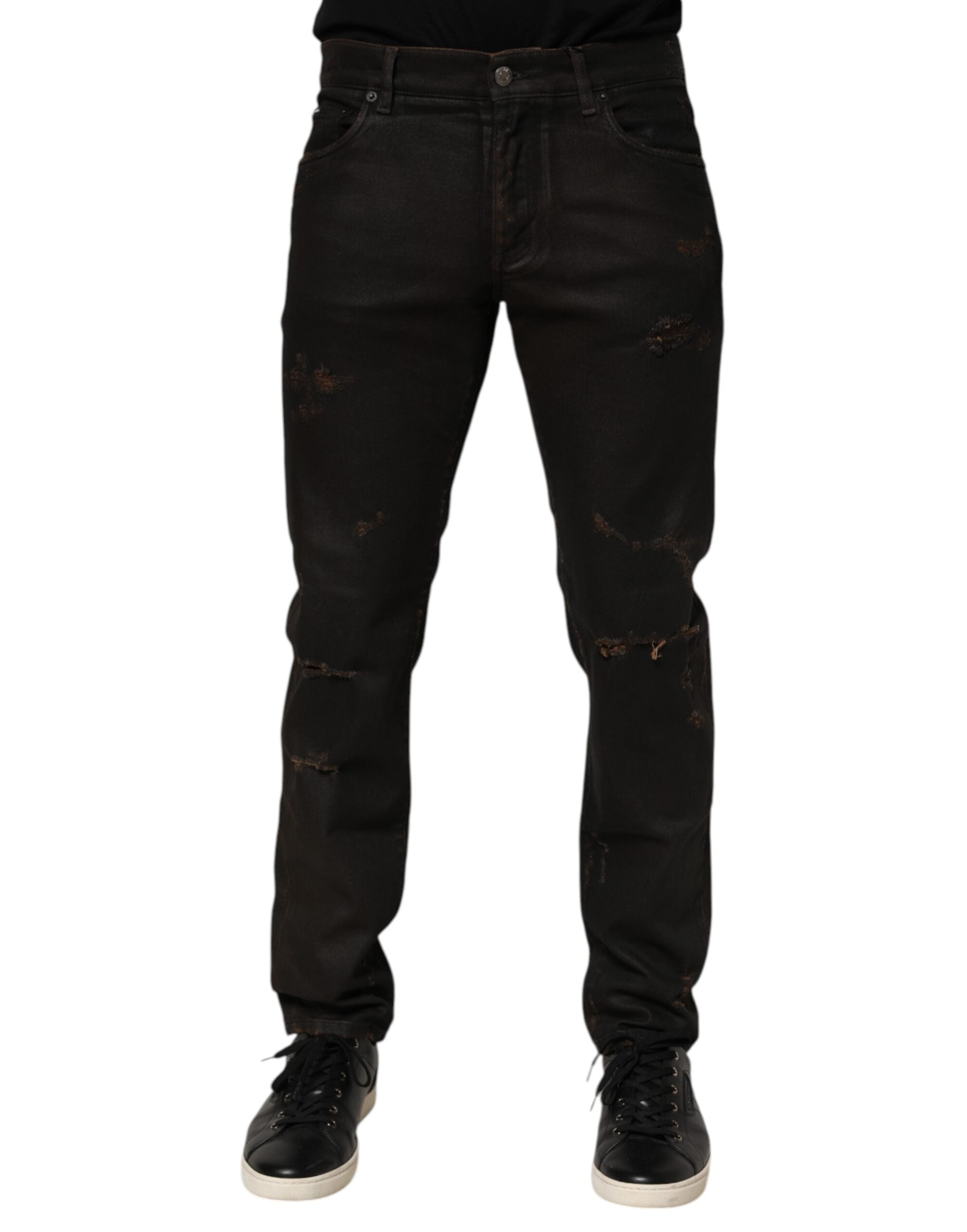 Jeans Dolce & Gabbana skinny marron foncé