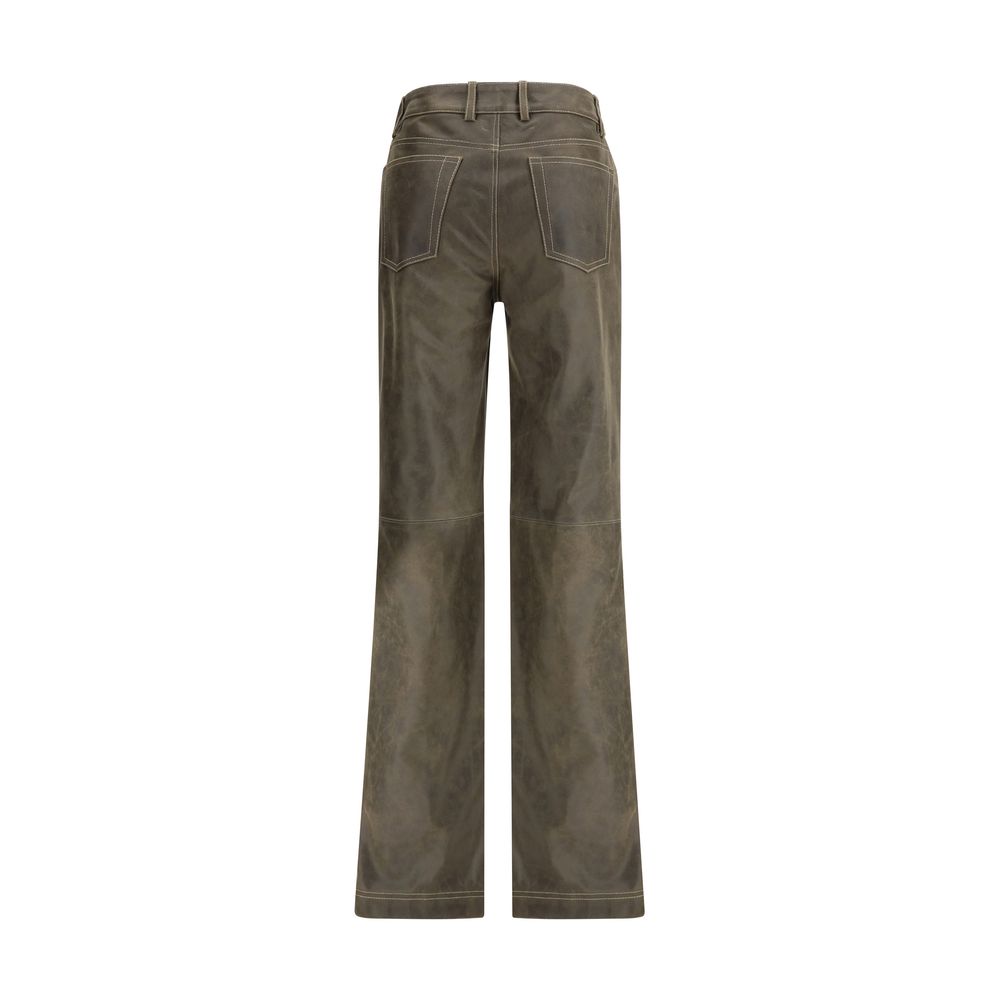 Pantalon Etro en cuir noir