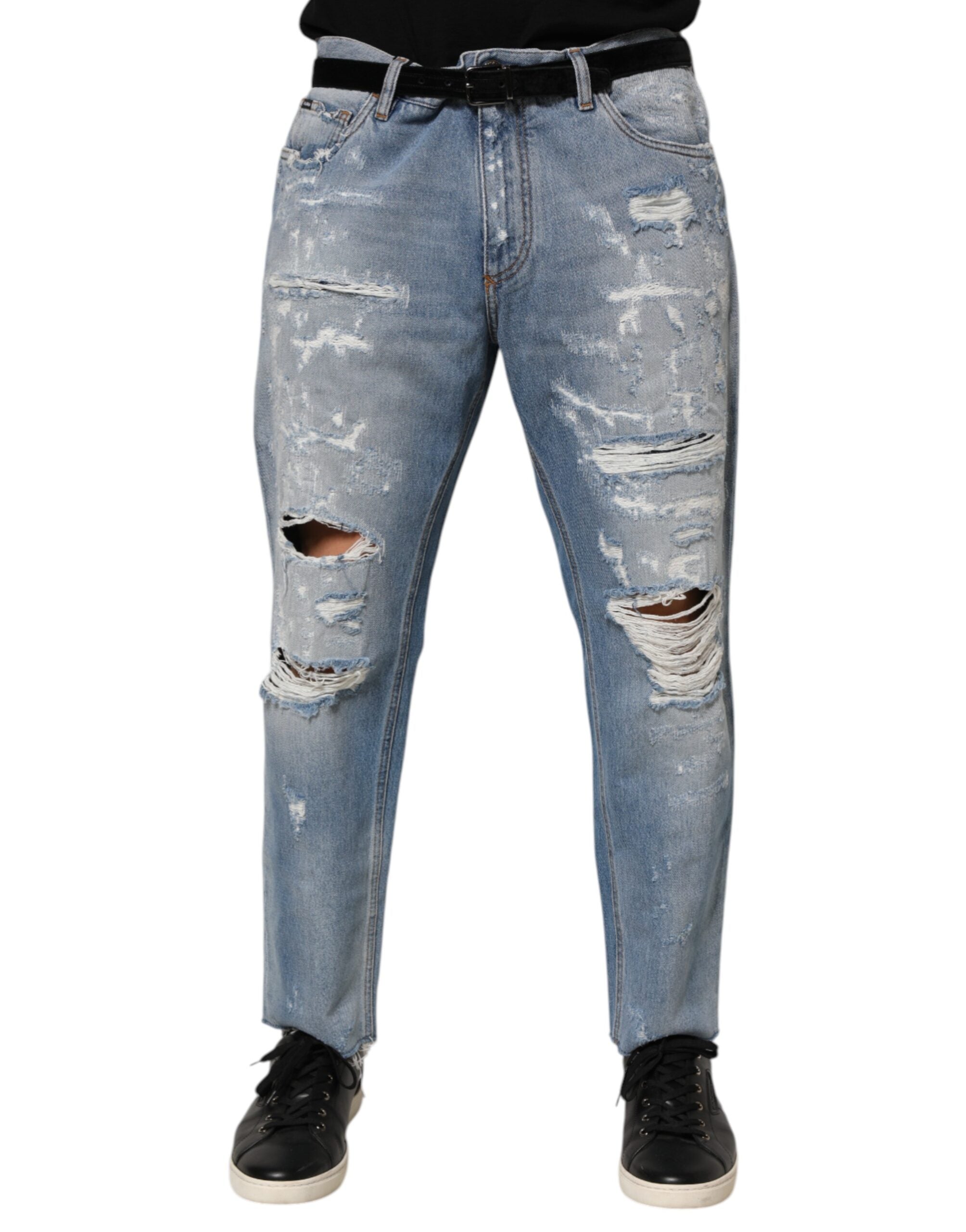 Pantalon Dolce & Gabbana Distressed bleu