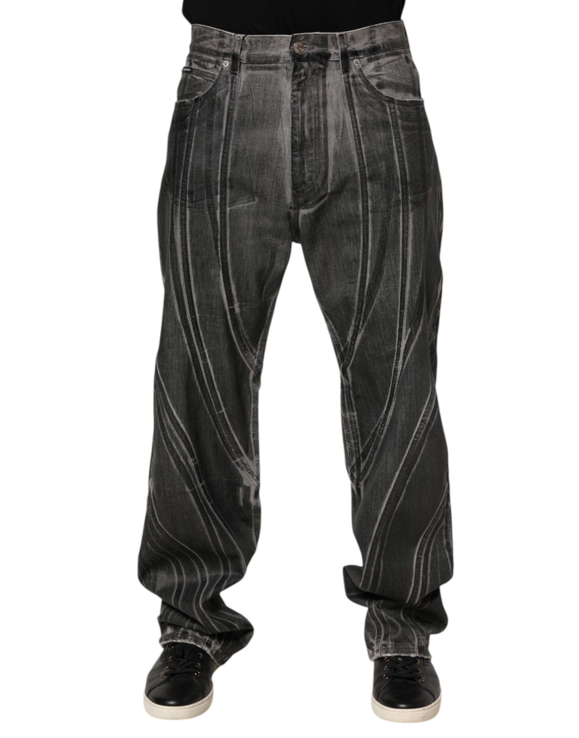 Pantalon Dolce & Gabbana Patterned gris noir