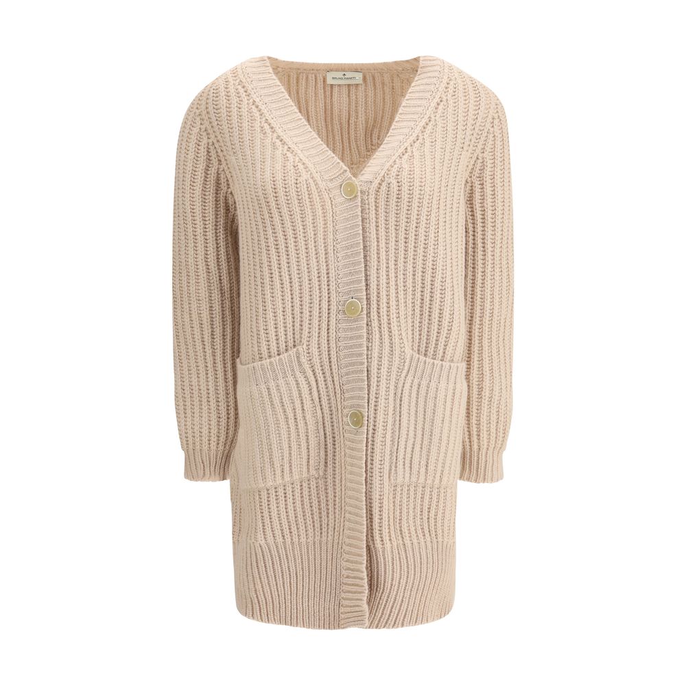 Cardigan Bruno Manetti Wool Midi noir