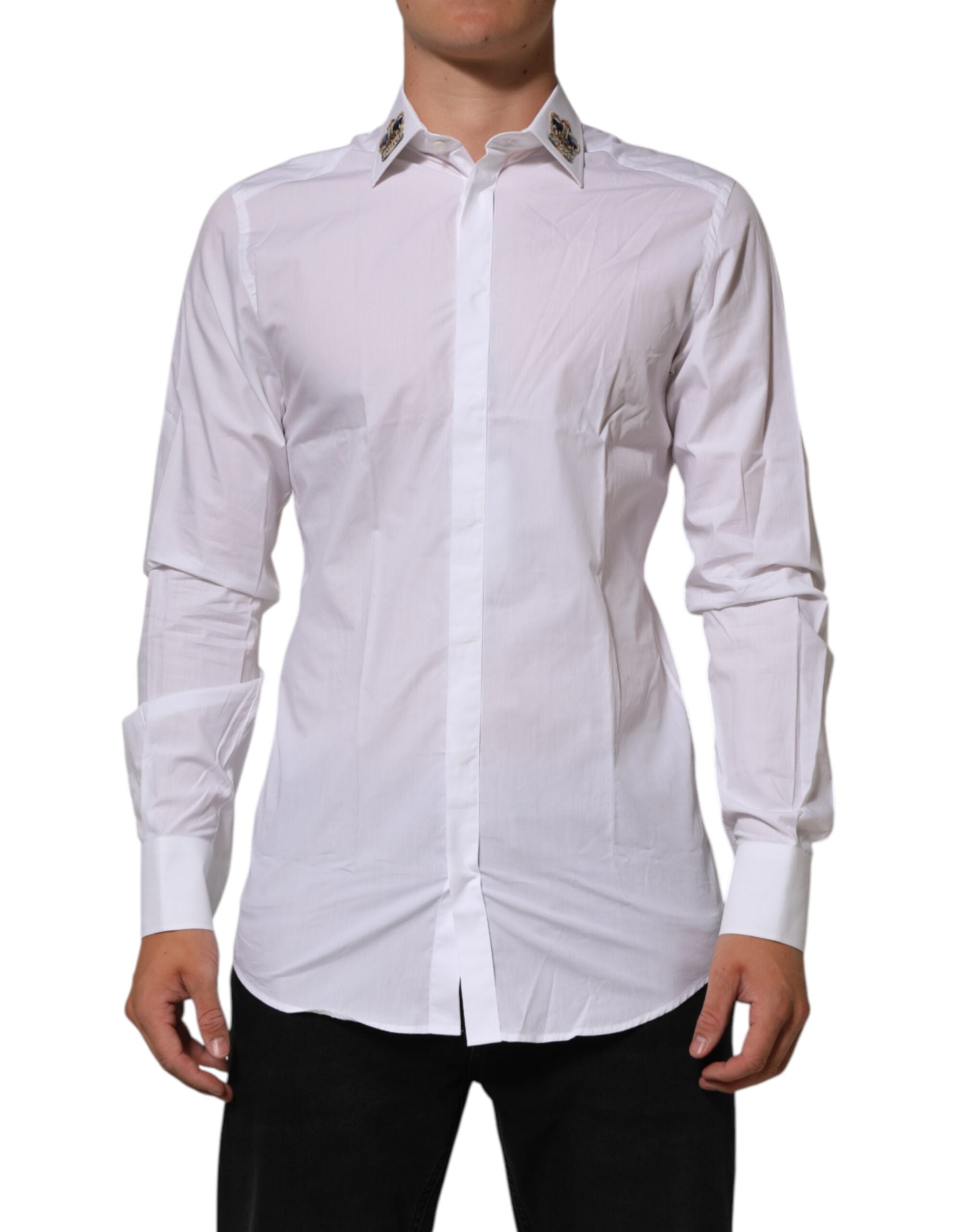 Chemise Dolce & Gabbana col couronne blanche