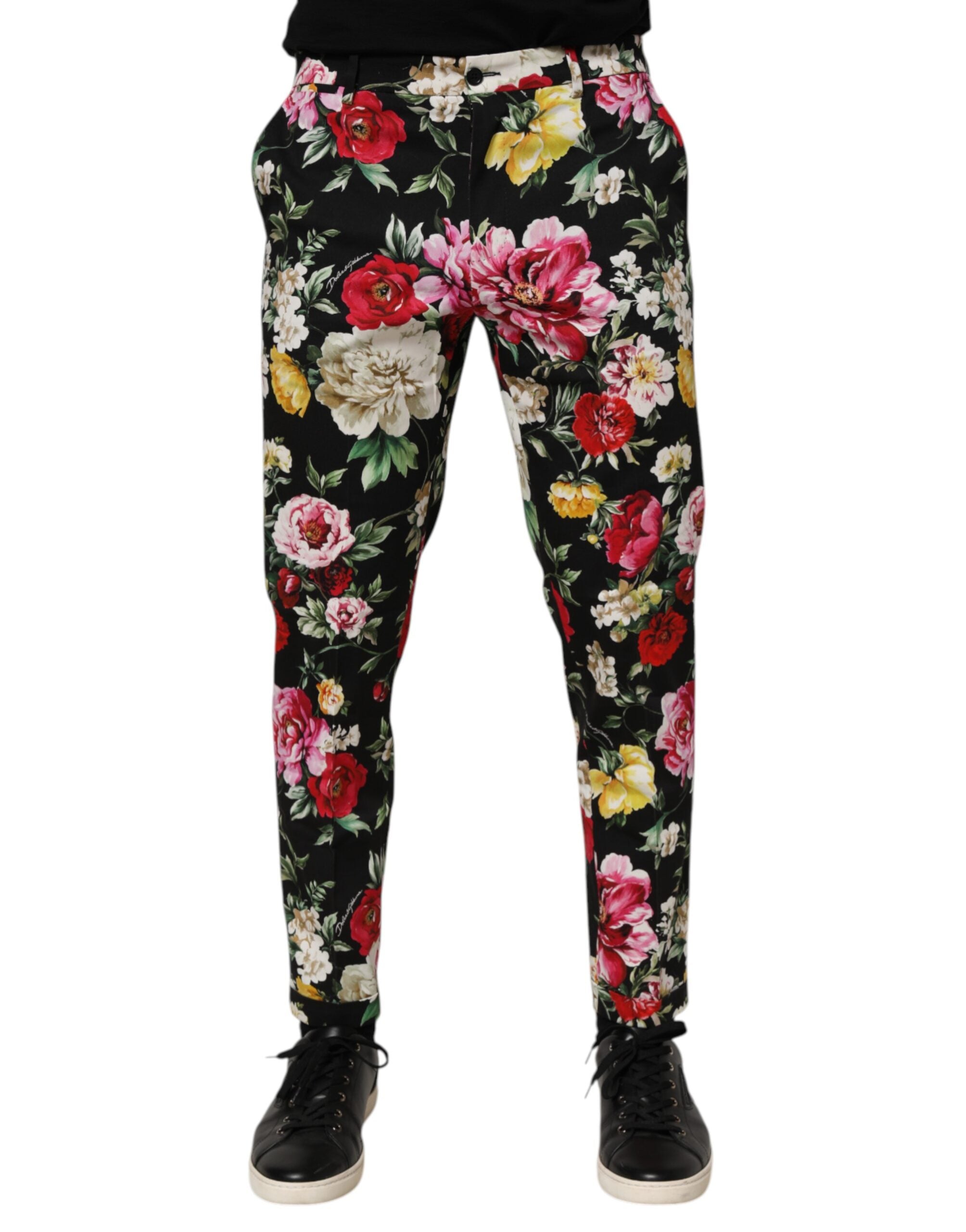 Pantalon Dolce & Gabbana noir fleuri