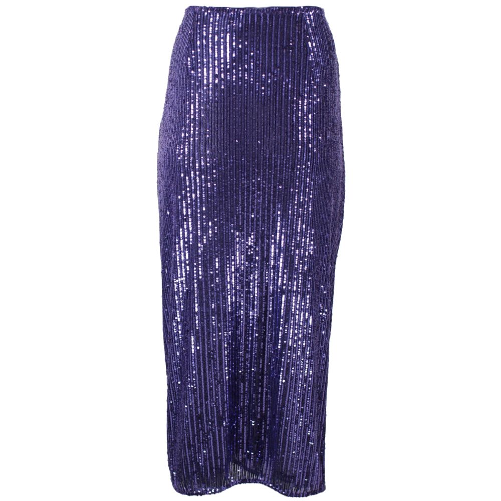 Jupe Pinko avec appliqué sequins violette