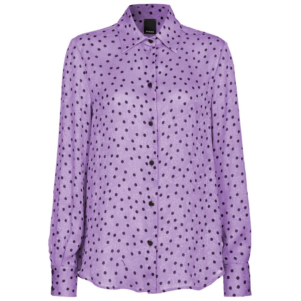 Chemise Pinko à pois violette