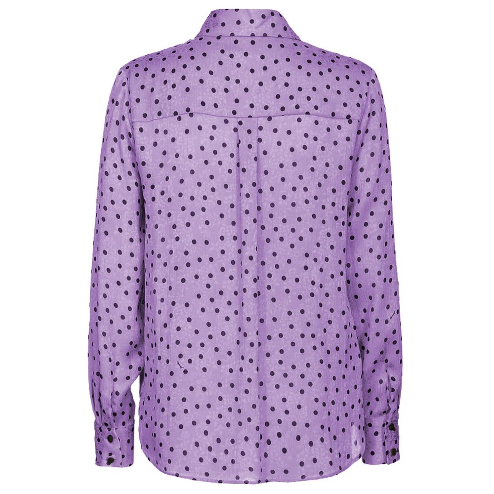 Chemise Pinko à pois violette