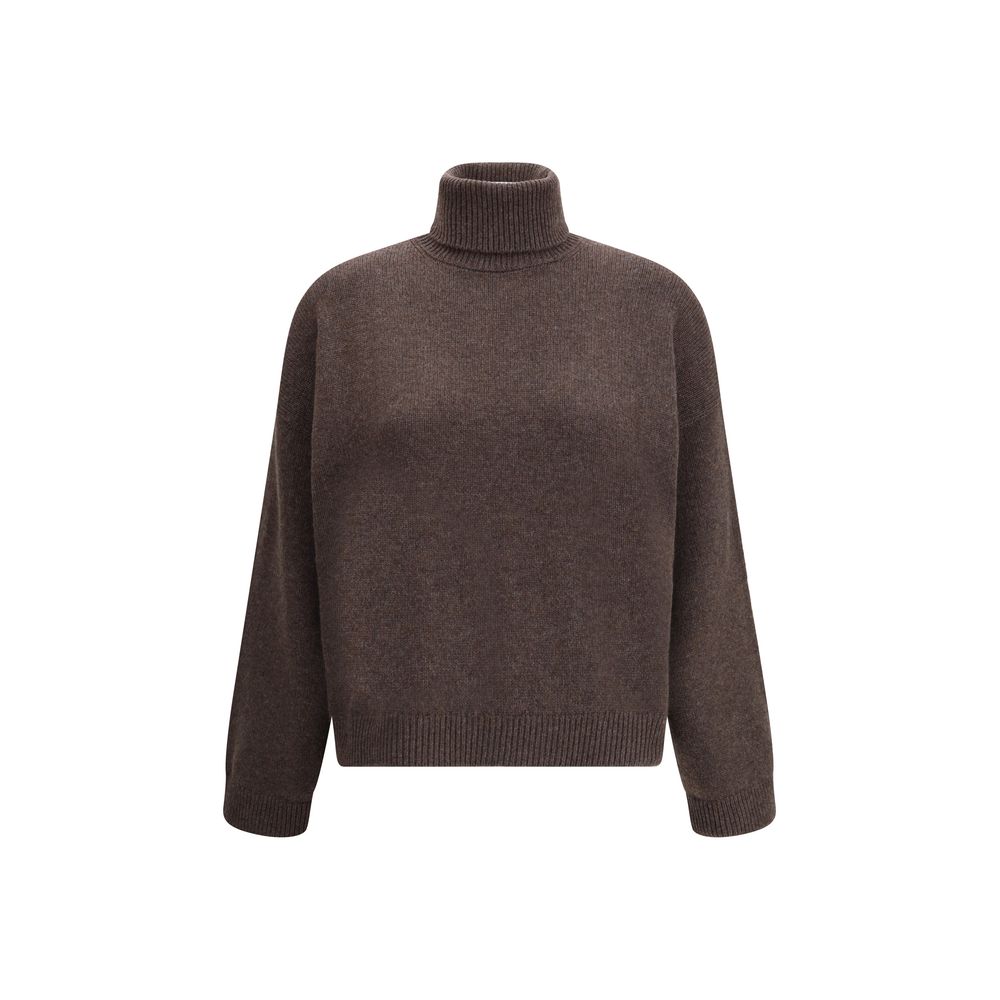Pull Brunello Cucinelli col roulé beige