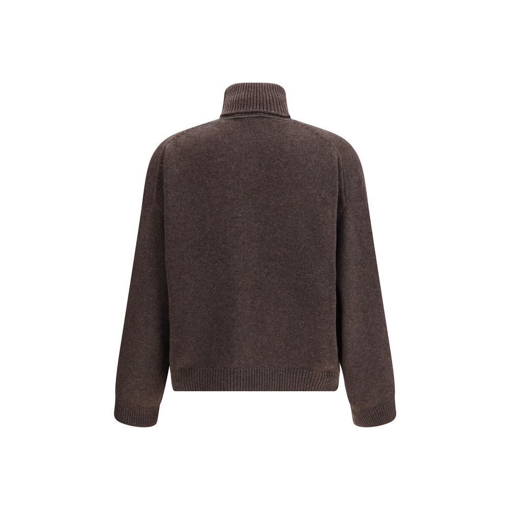 Pull Brunello Cucinelli col roulé beige