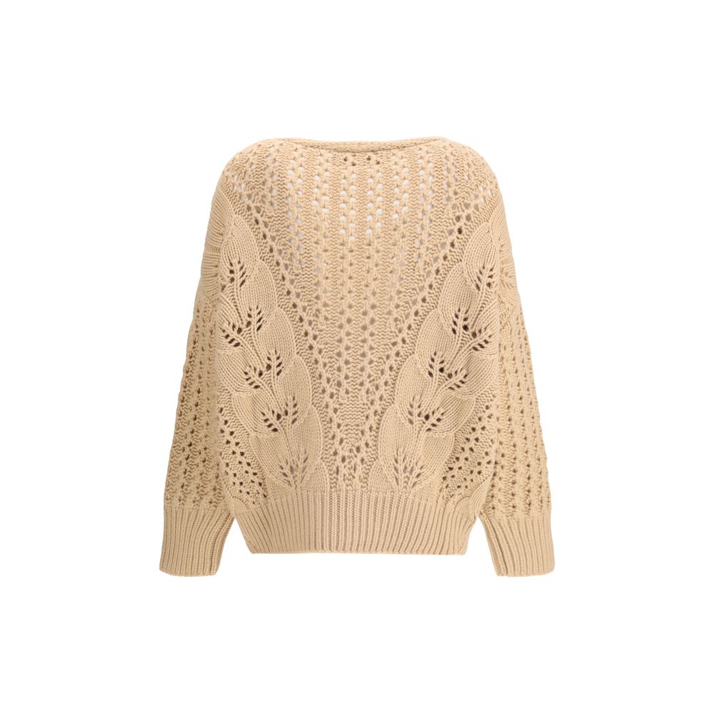 Pull Ermanno Scervino perforé beige