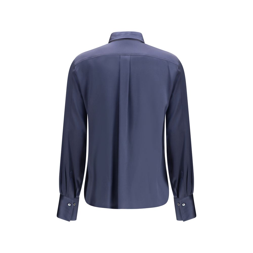 Chemise Brunello Cucinelli en soie beige