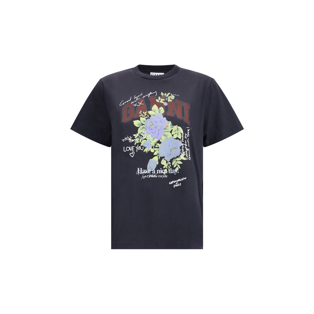T-shirt Ganni Rose blanc