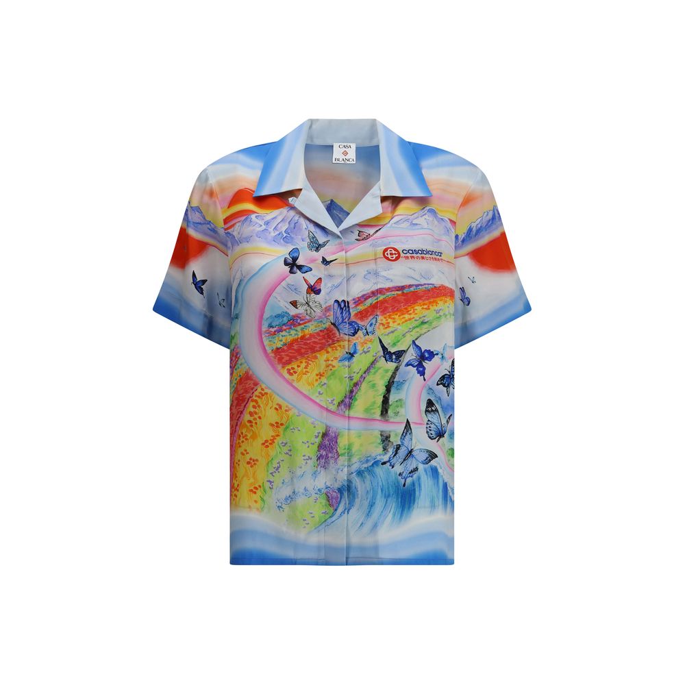 Chemise Teacher paysage bleu clair