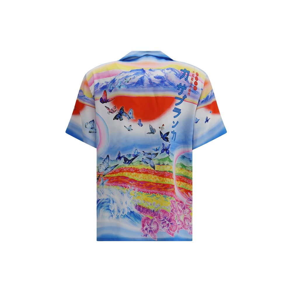 Chemise Teacher paysage bleu clair