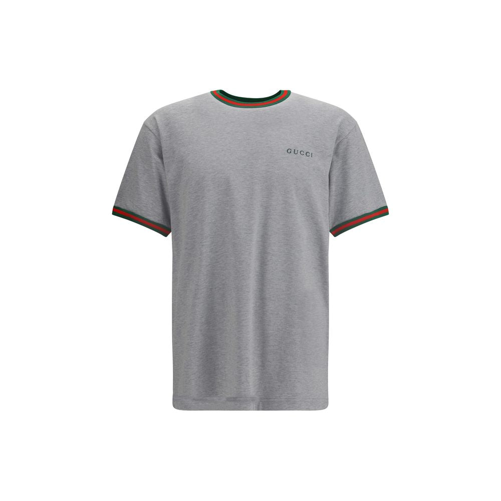 T-shirt Gucci avec logo gris melangé
