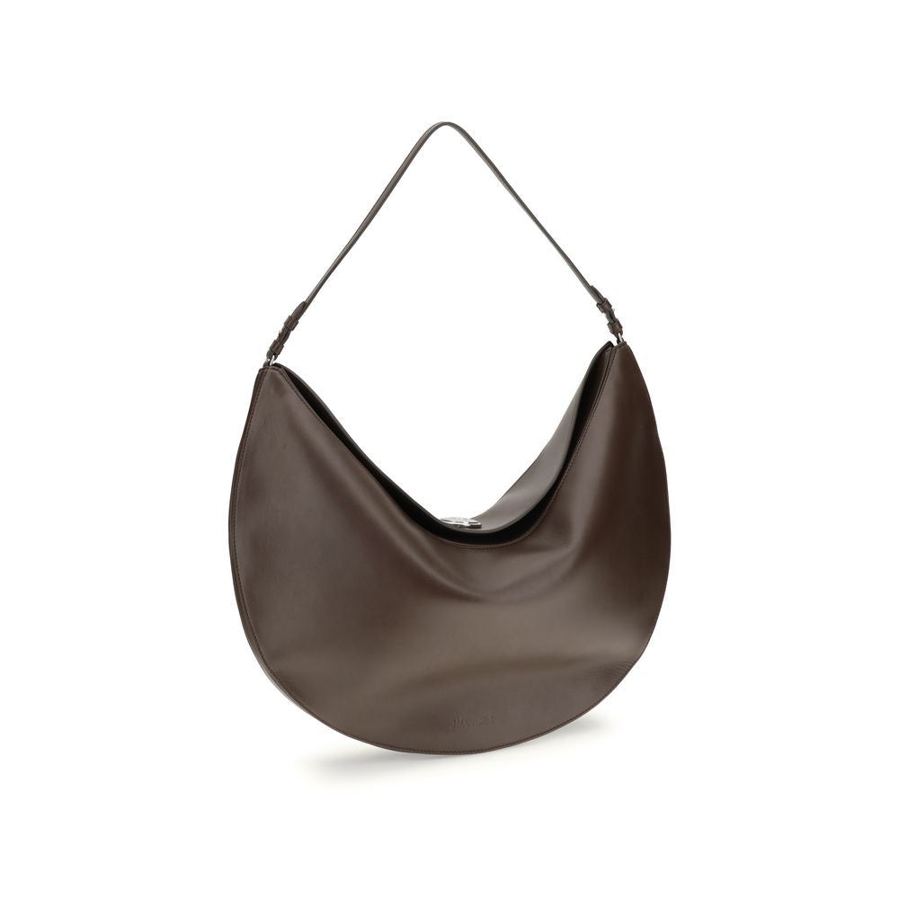 Sac hobo Jacquemus Ovalo en cuir noir