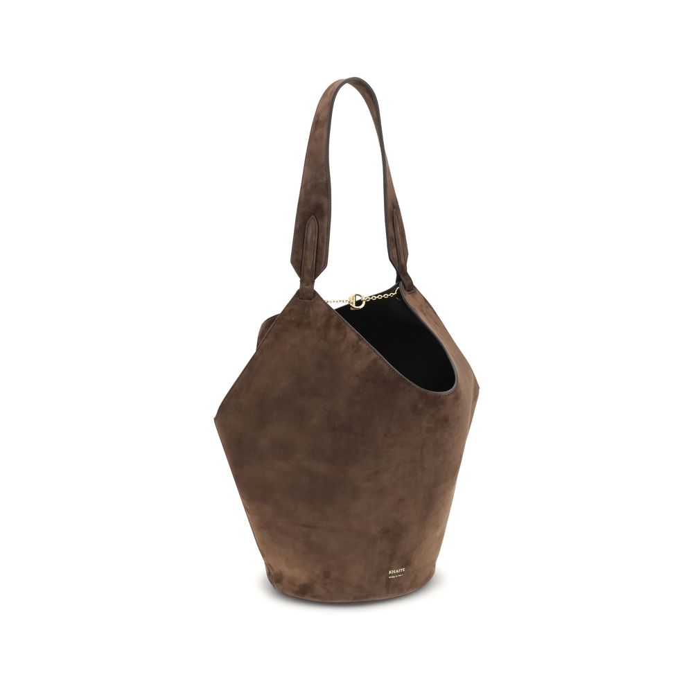 Sac à main Khaite Lotus en cuir saumon