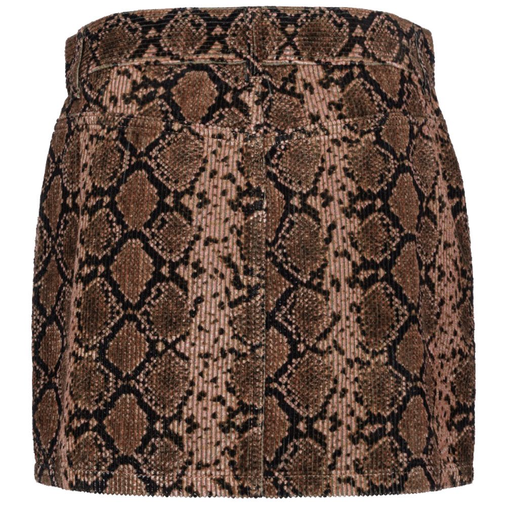 Minijupe PINKO à imprimé serpent brune