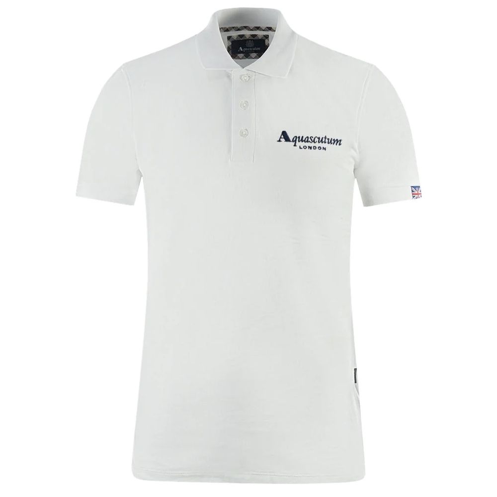 Polo Aquascutum à logo blanc