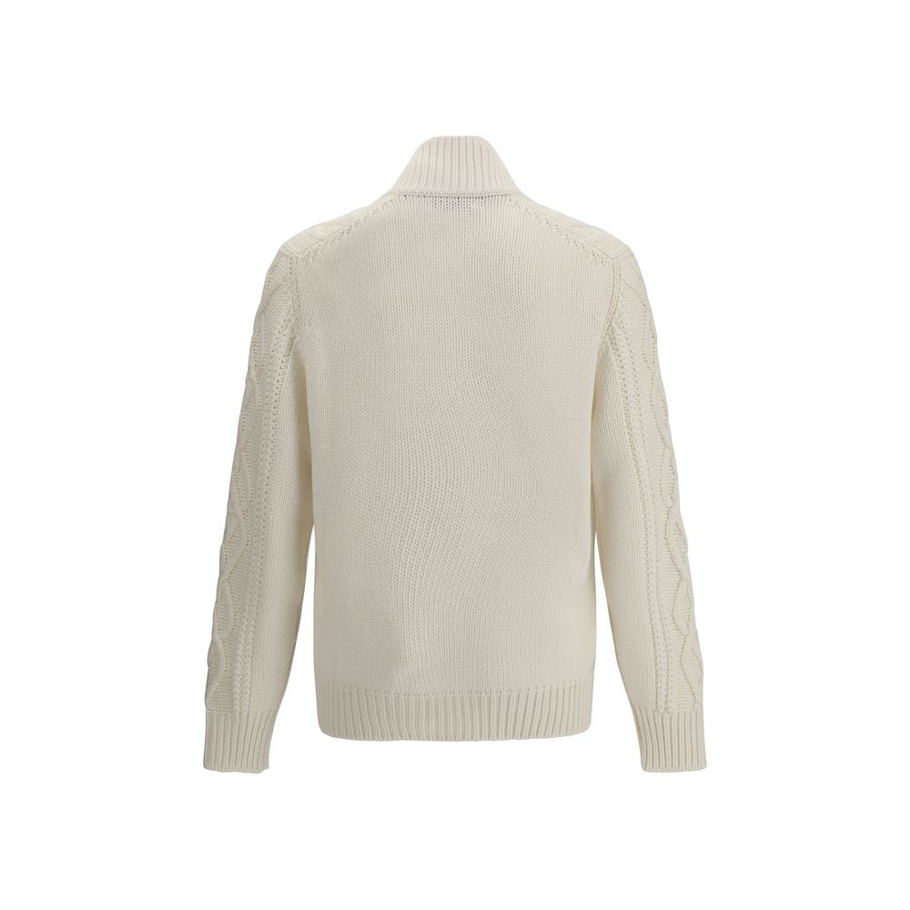 Cardigan Brunello Cucinelli à câble beige