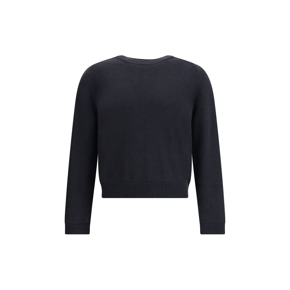 Pull True Roundneck Off Black Rustic Merino noir