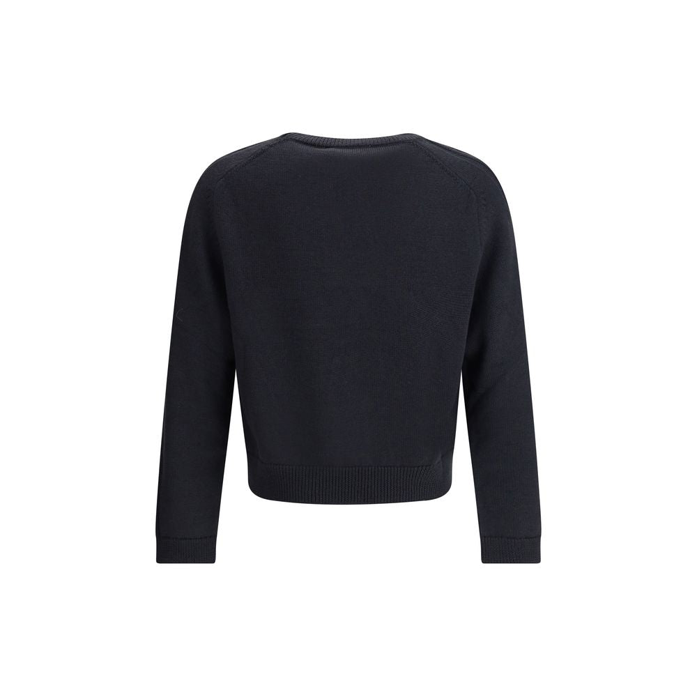 Pull True Roundneck Off Black Rustic Merino noir