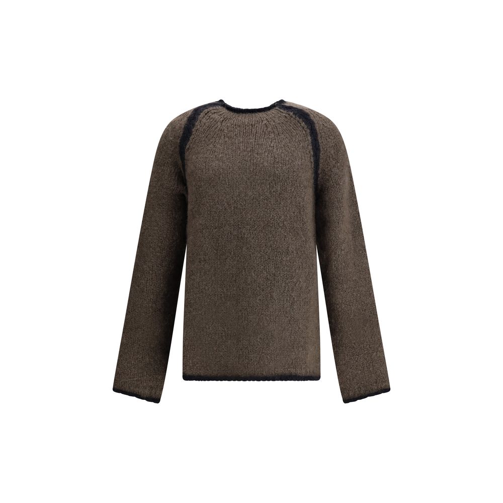 Pull Rider Roundneck en mohair acier