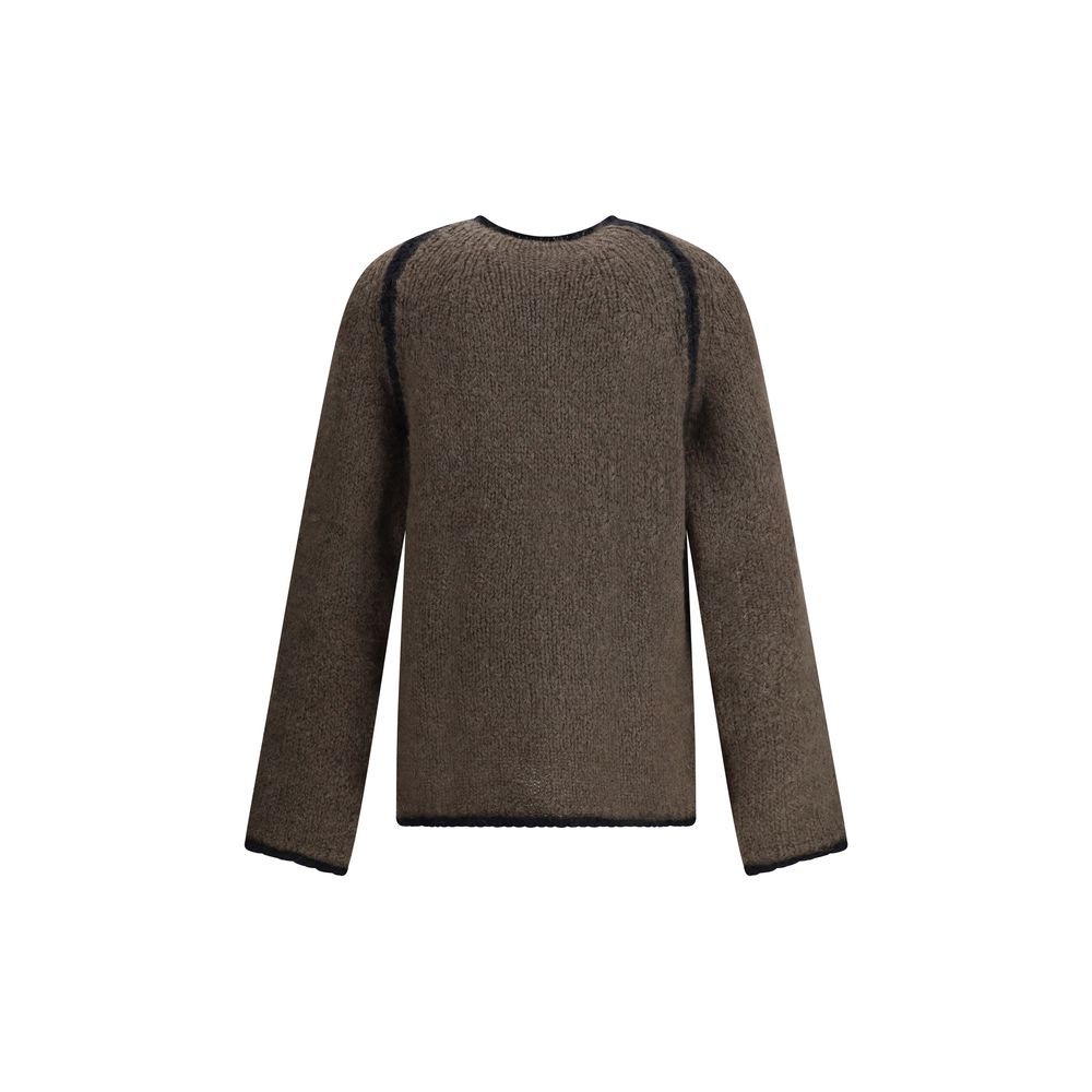 Pull Rider Roundneck en mohair acier