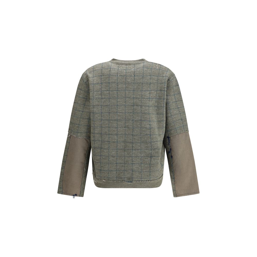 Pull V-NECK 100% Fleece Wool marron