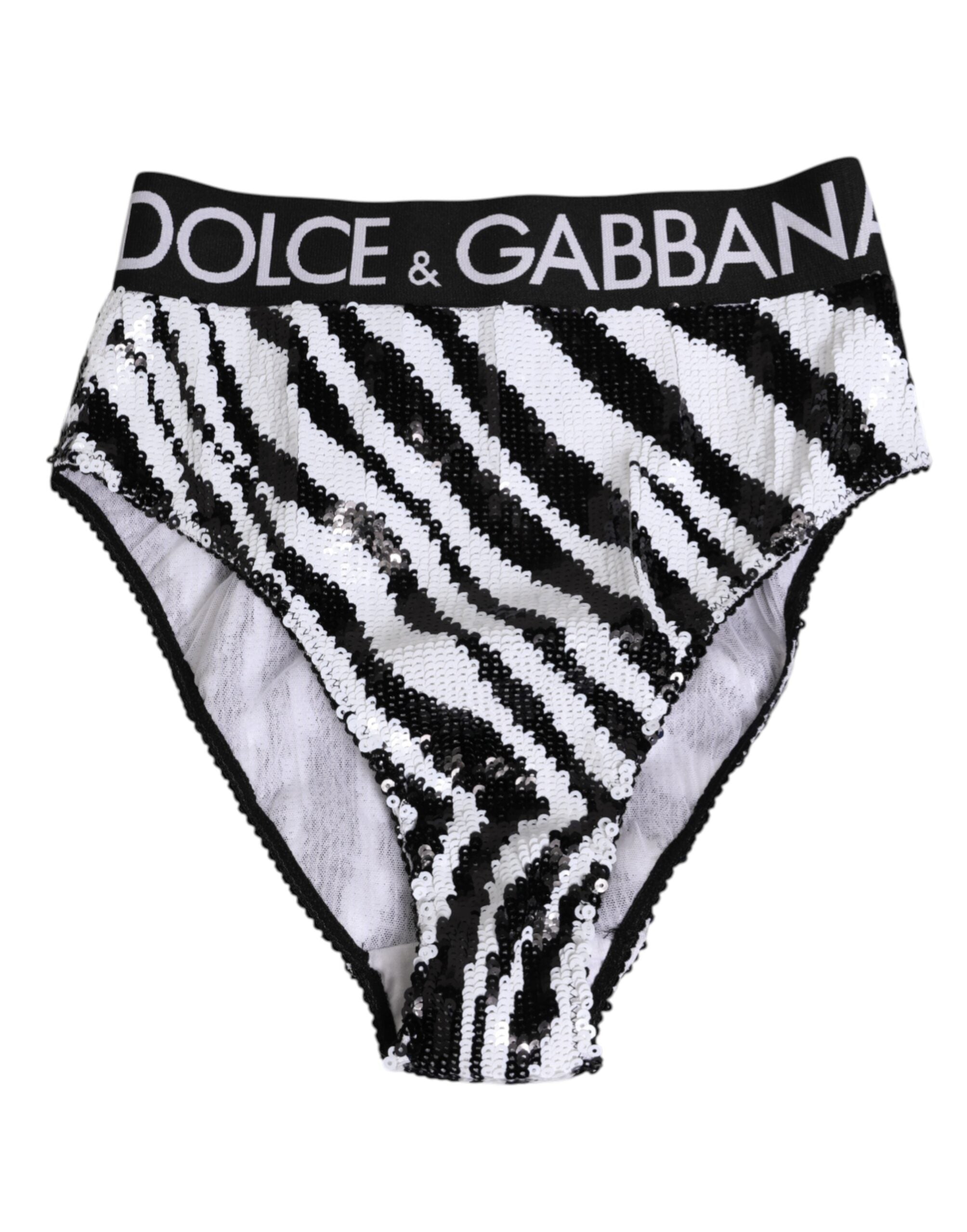 Culotte Dolce & Gabbana à rayures noir et blanc
