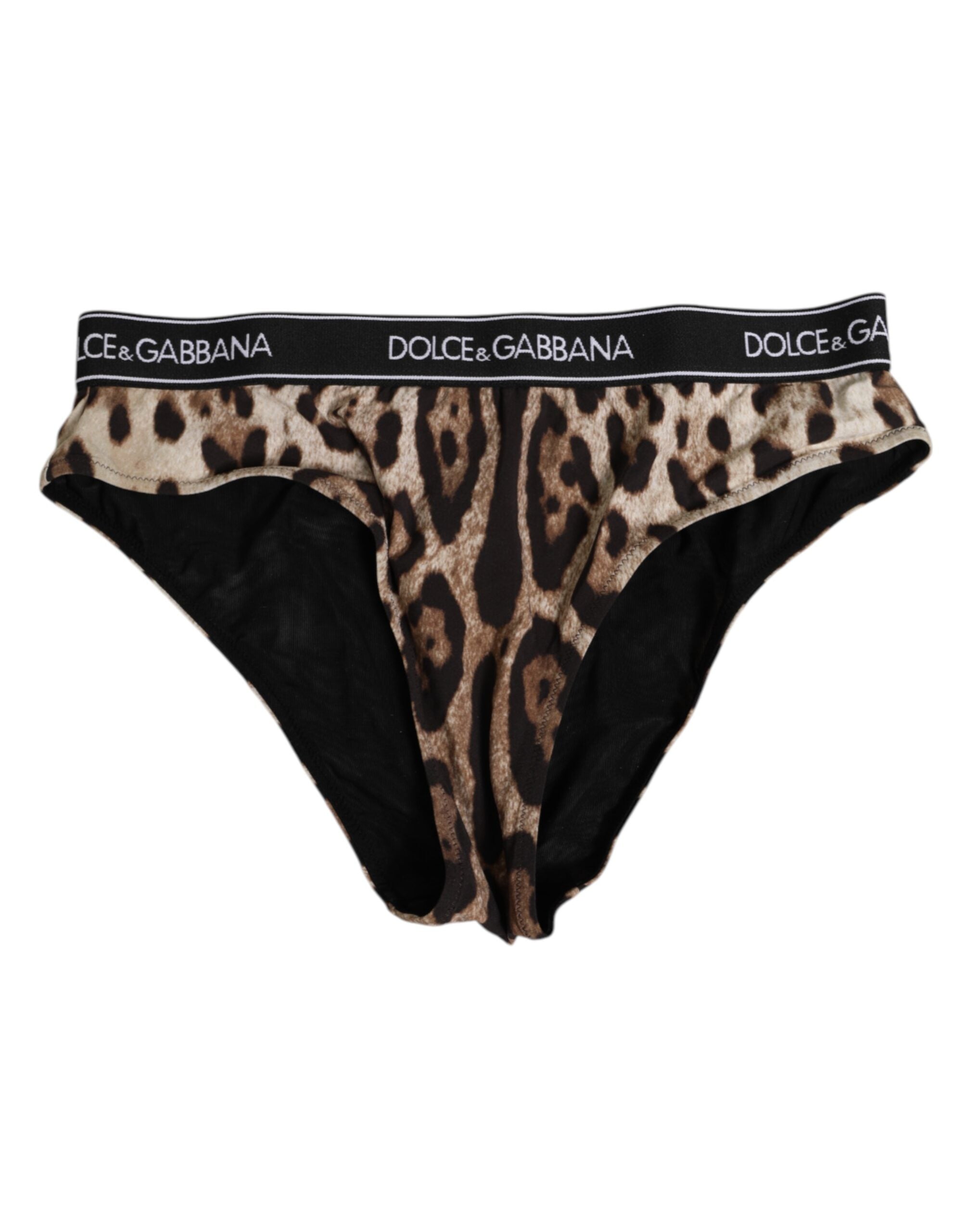 Panty Dolce & Gabbana imprimé léopard brun
