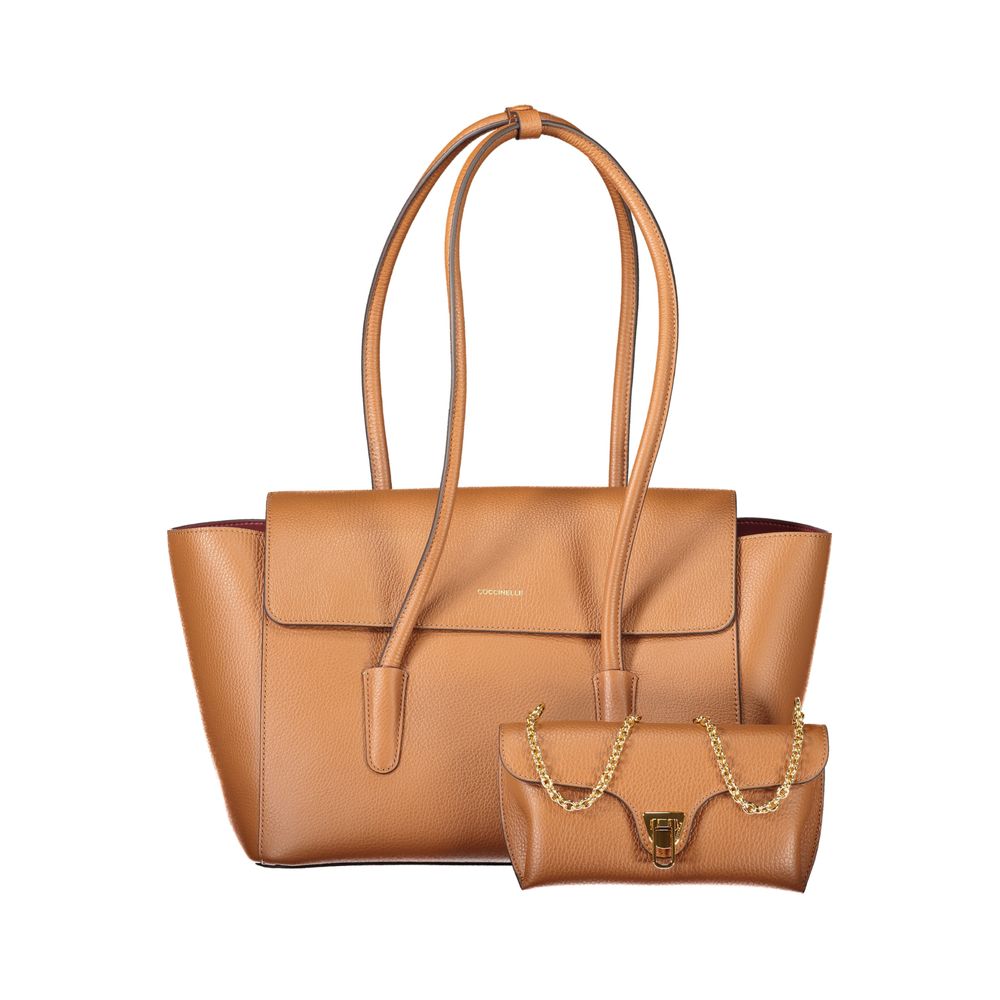 Sac à main Coccinelle en cuir marron