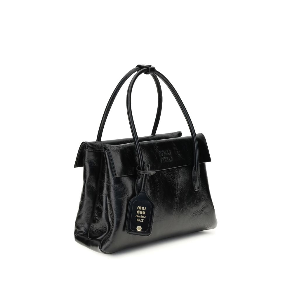 Sac Miu Miu Solitaire cuir noir